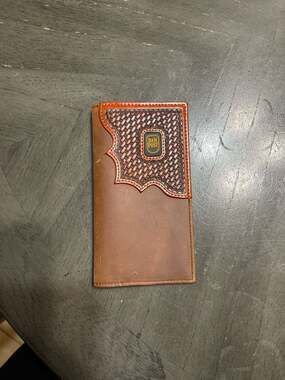 Dan Post Men's Basketweave Leather Rodeo Long Wallet